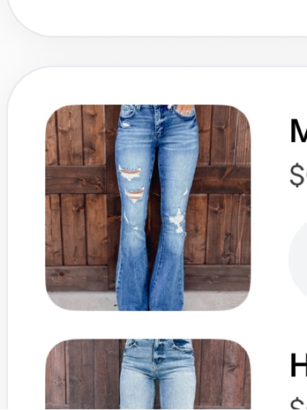 Blue High-Rise Flare Jeans - Unbranded